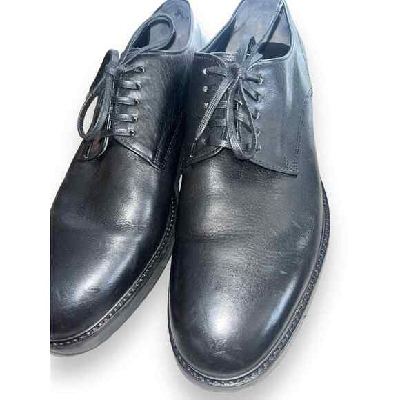 Vince Made in Italy Black Leather Laced Derby Dress Shoes 10.5 Medium
